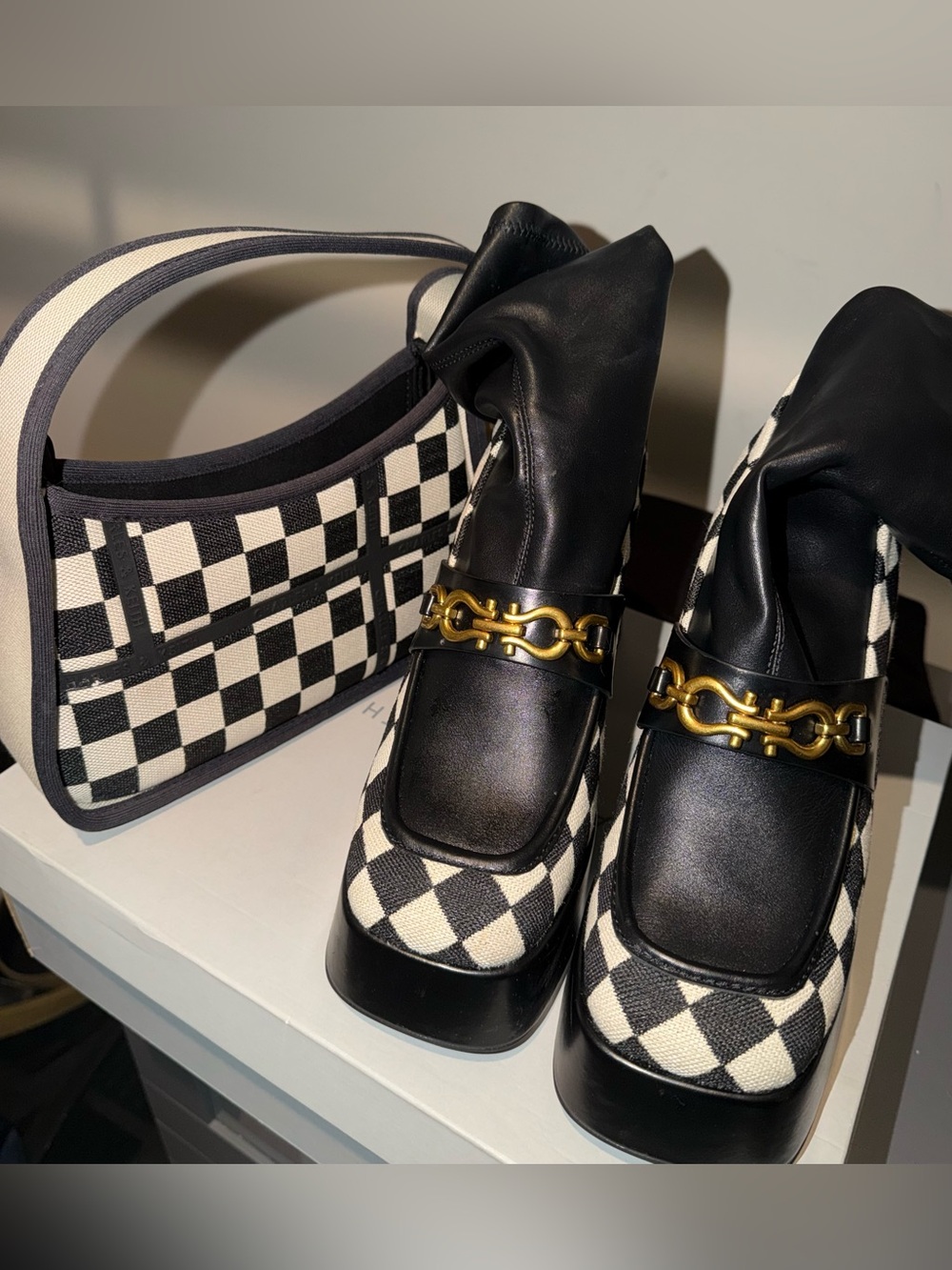 Boots With The Matching Bag